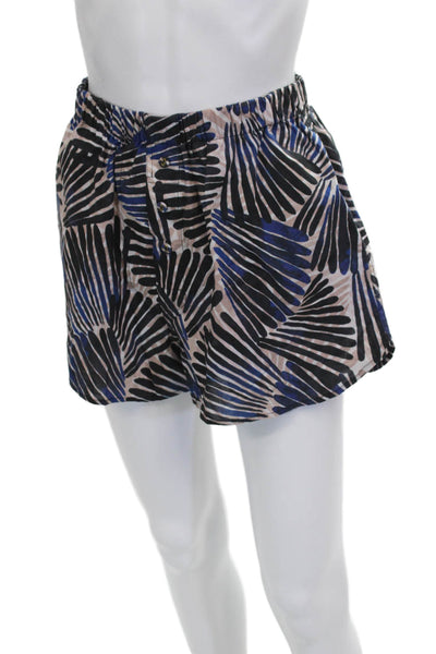 Cara Cara Womens Boxer Shorts Multicolor Cotton Geometric Button Size S