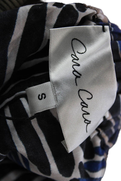 Cara Cara Womens Boxer Shorts Multicolor Cotton Geometric Button Size S