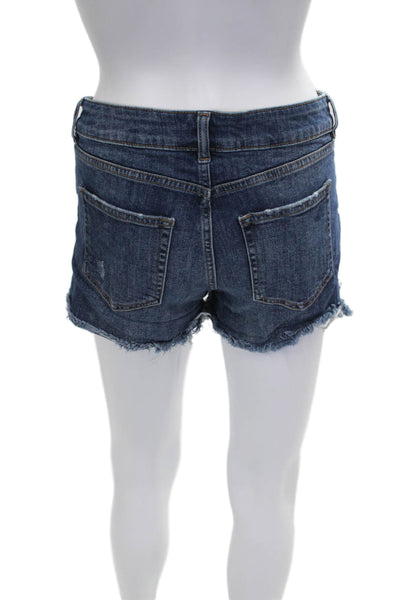 DL1961 Women Cut-Off Shorts Blue Cotton Button Size 26