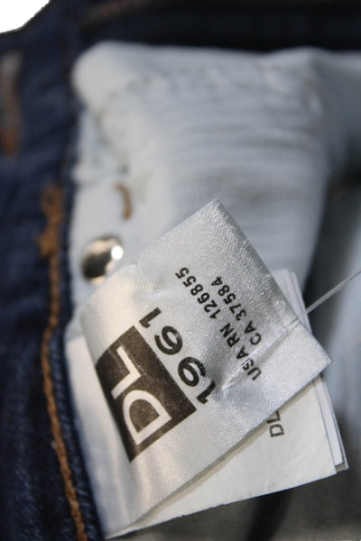 DL1961 Women Cut-Off Shorts Blue Cotton Button Size 26