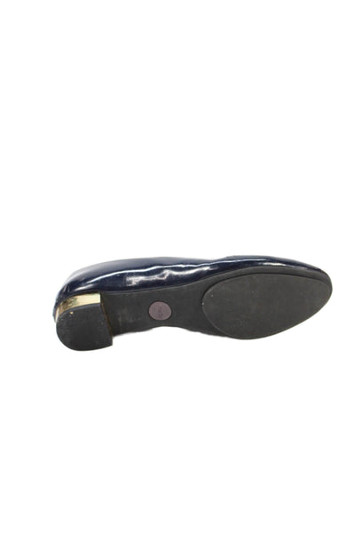 Me Too Womens Vegan Leather Slip On Ballet Flats Shoes Navy Size 9M