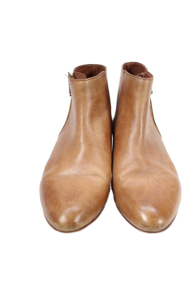 Ted Baker London Womens Leather Flats Ankle Boots Shoes Brown Size 9.5