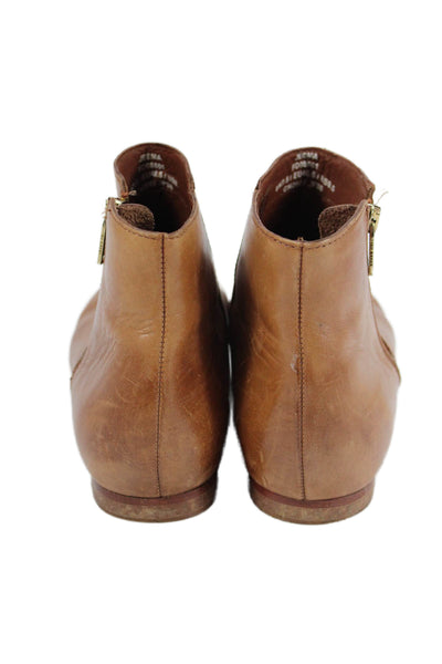 Ted Baker London Womens Leather Flats Ankle Boots Shoes Brown Size 9.5