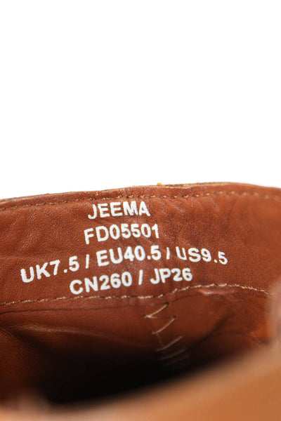 Ted Baker London Womens Leather Flats Ankle Boots Shoes Brown Size 9.5