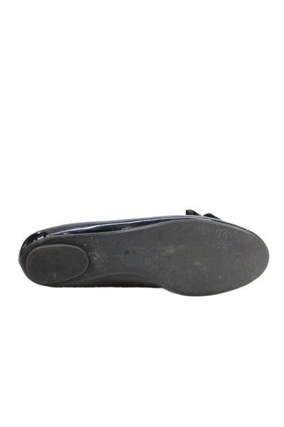 Neiman Marcus Womens Embellished Slip On Ballet Flats Shoes Black Size 9M