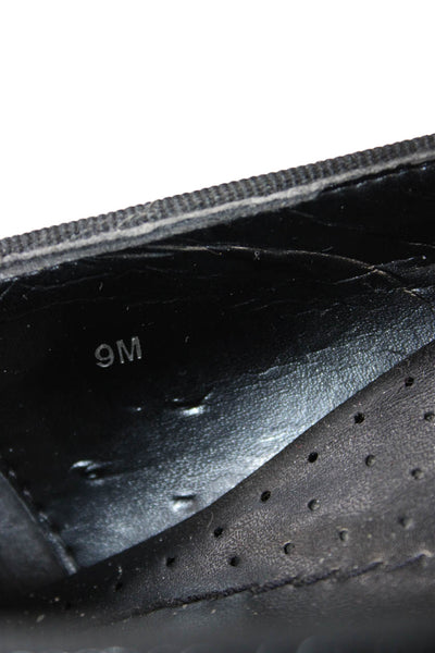 Neiman Marcus Womens Embellished Slip On Ballet Flats Shoes Black Size 9M