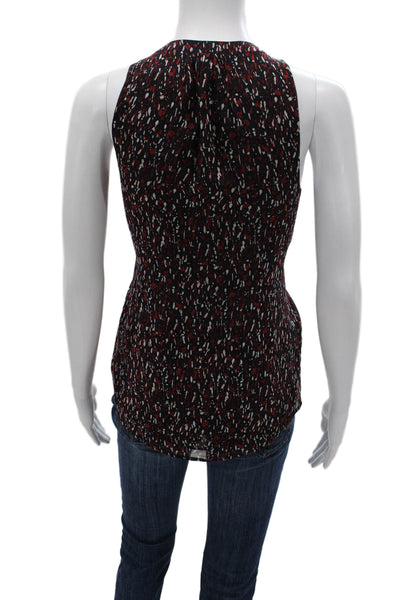 Joie Women Multicolor Geometric V-Neck Sleeveless Blouse Size 2XS