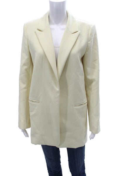 Something Navy Womens Ivory Basic Jacket Polyester Long Sleeve Size S