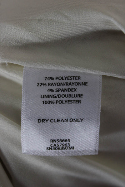 Something Navy Womens Ivory Basic Jacket Polyester Long Sleeve Size S