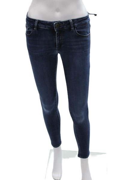 DL 1961 Women Skinny Jeans Blue Mid Rise Inseam 25 Size 26