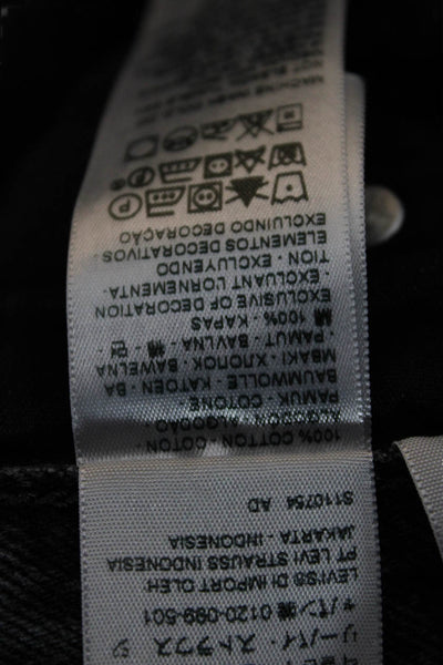 Levis Womens Mom Jeans Gray Mid Rise Cotton Button Fly Size 28