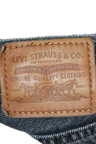 Levis Womens Mom Jeans Gray Mid Rise Cotton Button Fly Size 28