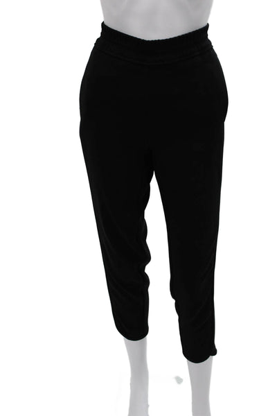 J Crew Women Jogger Pants Black Polyester Pull On Size 0