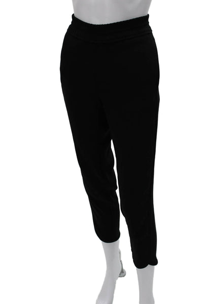 J Crew Women Jogger Pants Black Polyester Pull On Size 0