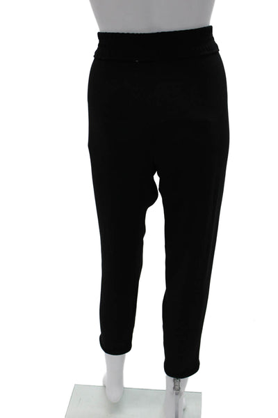J Crew Women Jogger Pants Black Polyester Pull On Size 0