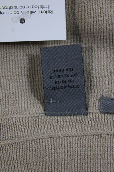 Premise Womens Wrap Sweater Sleeveless Cowl Neck Beige Acrylic Open Size XS