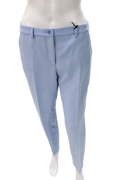 Seventy Womens Dress Pants Blue Polyester Button Size 42