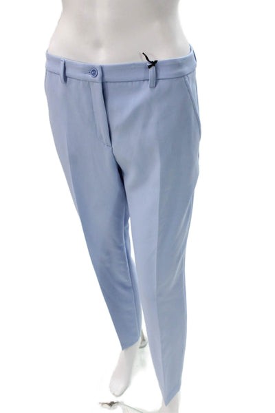 Seventy Womens Dress Pants Blue Polyester Button Size 42