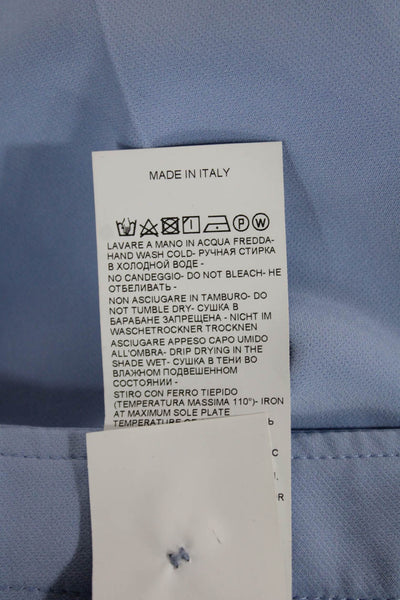 Seventy Womens Dress Pants Blue Polyester Button Size 42
