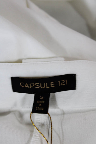 Capsule 121 Womens Dress Pants White Zip Size S