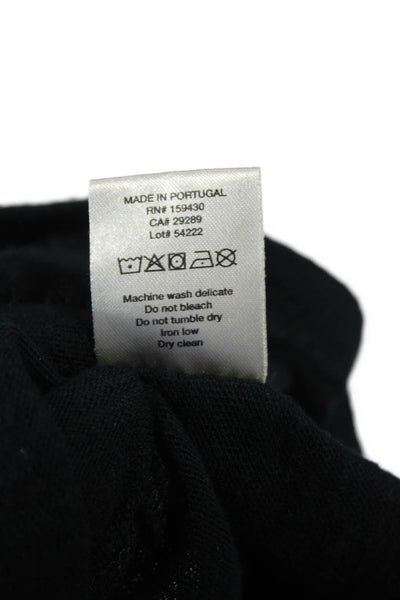 Elan Women Black Basic Crew Neck Short Sleeve T-Shirt 100% Cotton Rock Size M