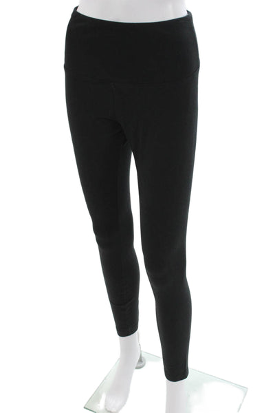 Lysse Women Ankle Leggings Black Cotton Blend Solid Size M