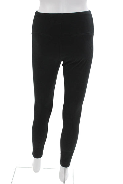 Lysse Women Ankle Leggings Black Cotton Blend Solid Size M