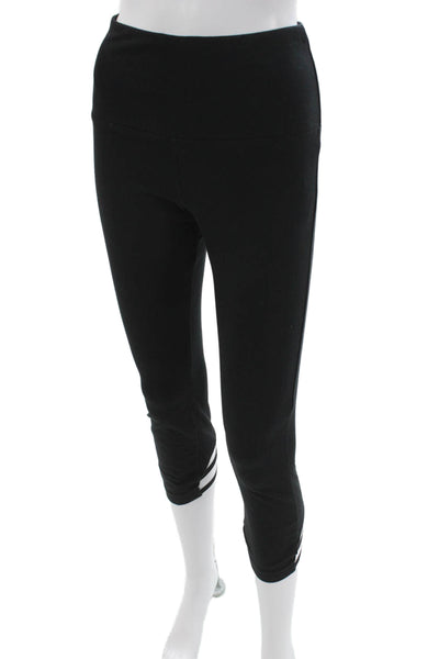 Lysse Womens Capri Leggings Black Cotton Stretch Size S