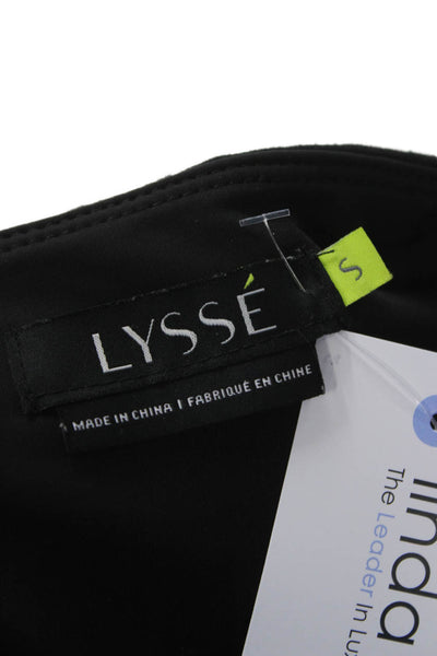 Lysse Womens Capri Leggings Black Cotton Stretch Size S