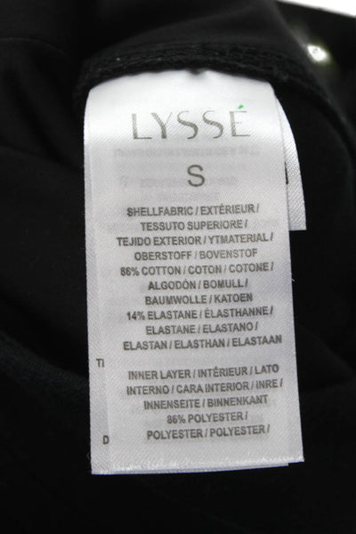 Lysse Womens Capri Leggings Black Cotton Stretch Size S