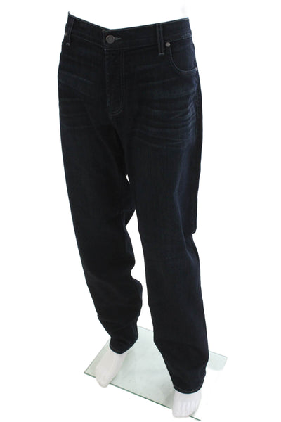 7 For All Mankind Mens Straight Jeans Blue Button Cotton Blend Size 40