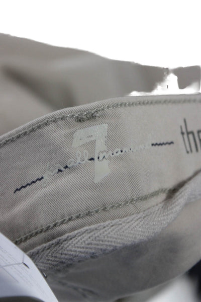 7 For All Mankind Mens Chino Pants Beige Cotton Button Size 40