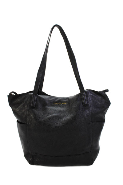 Michael Kors Womens Leather Tassel Detail Soft Tote Bag Black