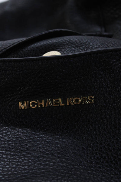 Michael Kors Womens Leather Tassel Detail Soft Tote Bag Black