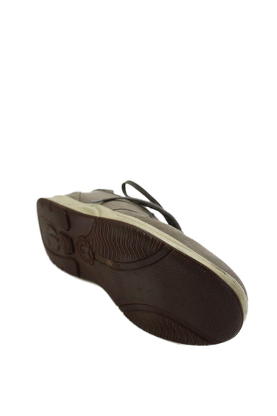 Mephisto Mens Suede Low Top Lace Up Walking Sneakers Beige Size 10