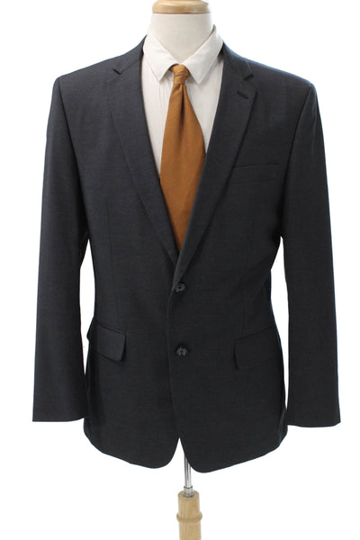 Andrew Fezza Men's Blazer Gray Polyester Button Size 40