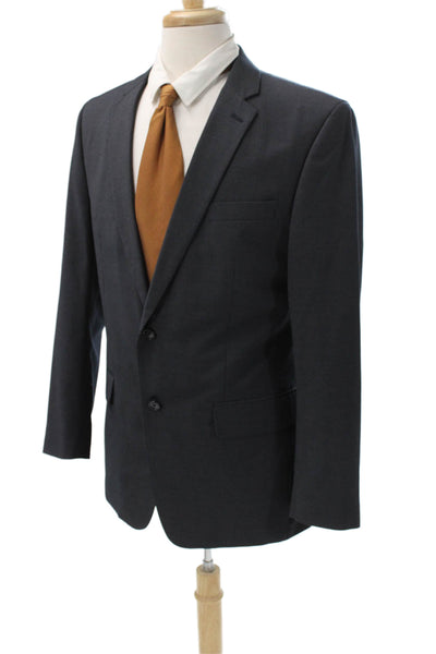 Andrew Fezza Men's Blazer Gray Polyester Button Size 40