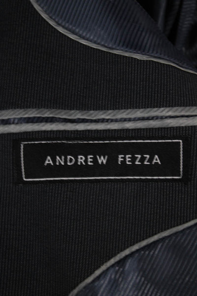 Andrew Fezza Men's Blazer Gray Polyester Button Size 40