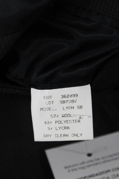 John Varvatos Star USA Mens Blazer Gray Wool Check Button Size 42