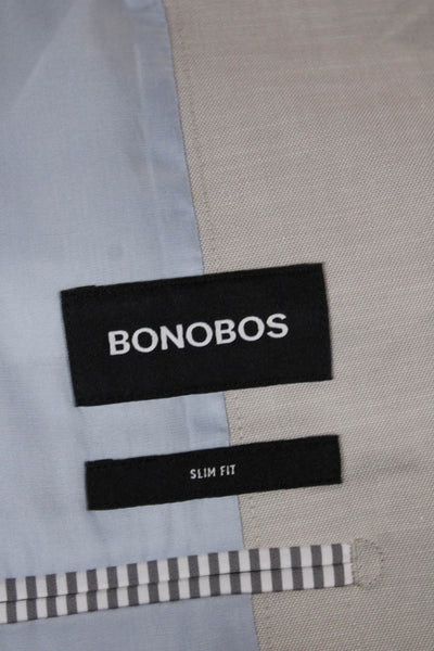 Bonobos Mens Beige Cotton Blazer Solid Spring Size 36