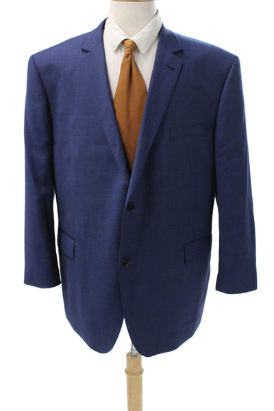 Neiman Marcus Mens Blazer Blue Wool Button Size 48