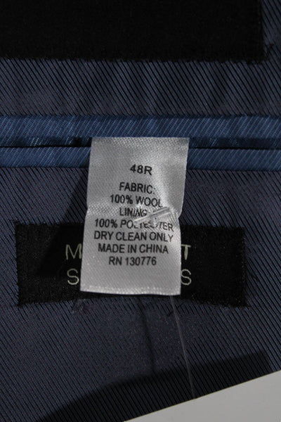 Neiman Marcus Mens Blazer Blue Wool Button Size 48