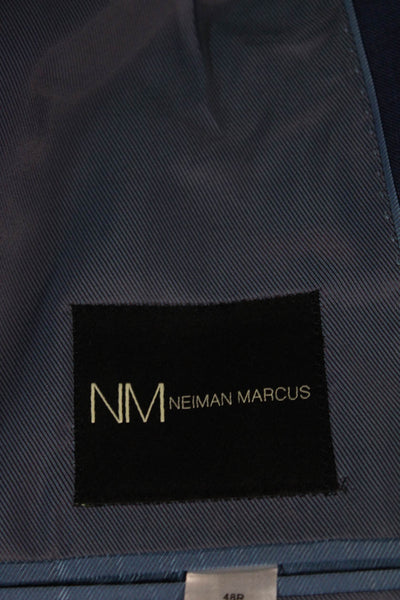 Neiman Marcus Mens Blazer Blue Wool Button Size 48