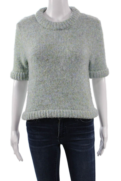 Zara Womens Multicolor Pullover Sweater Short Sleeve Round Neck Size S