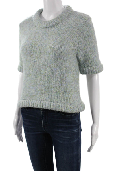 Zara Womens Multicolor Pullover Sweater Short Sleeve Round Neck Size S