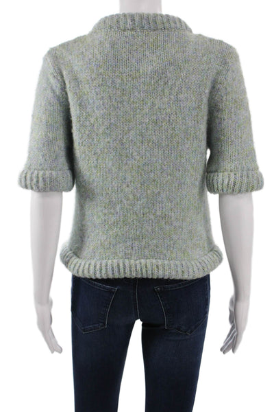 Zara Womens Multicolor Pullover Sweater Short Sleeve Round Neck Size S