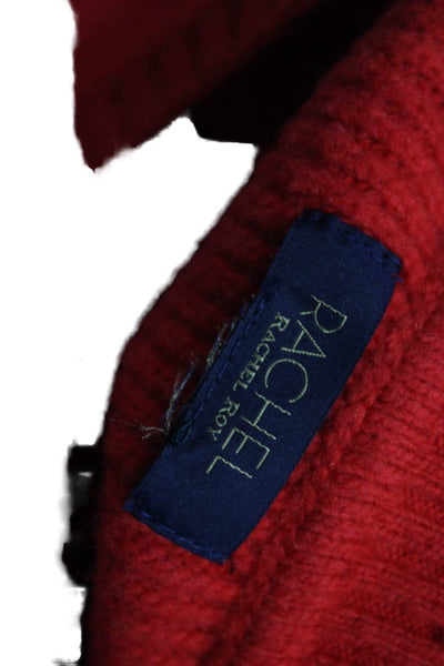 Rachel Rachel Roy Womens Sleeveless Vest Sweater Red Polyester Crew Neck Size S