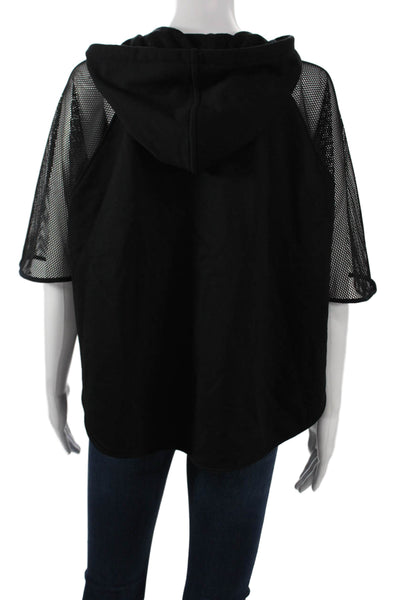 Michael Kors Women Basic Jacket Black Short Sleeve Zip Size S