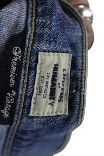 Citizens of Humanity Womens Cut-Off Blue Shorts Size 27