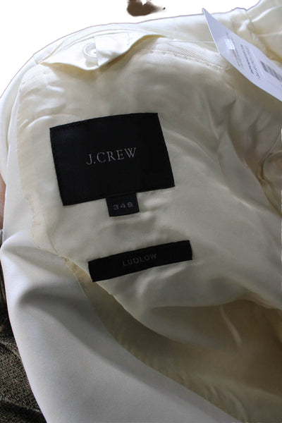 J Crew Womens Tuxedo Blazer Ivory Button Polyester Short Size 34